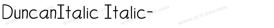 DuncanItalic Italic字体转换